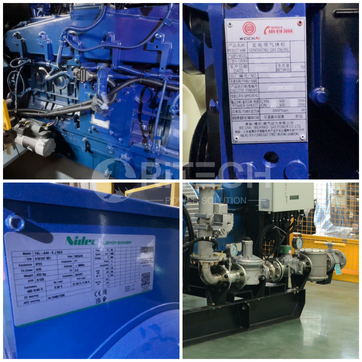 Ritech Generac Portable Generator 30kw Natural Gas 50Kva 60Kva 70Kva 80Kva 20kw 30kw 40kw Generator Gas Generation Equipment