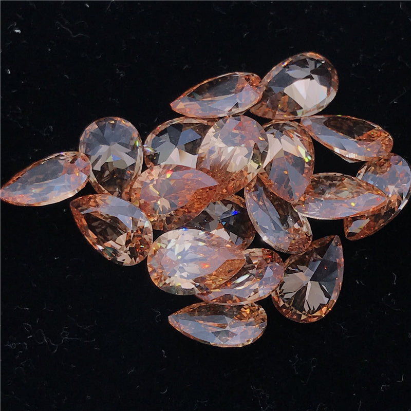 aaaaa pear shape cubic zirconia stones cz