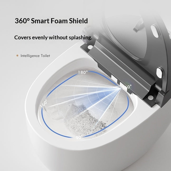 Modern Colorful Ceramic One-Piece Bidet Electric Black Smart WC Elongated Automatic S-trap Dual-Flush Bathroom Accessory