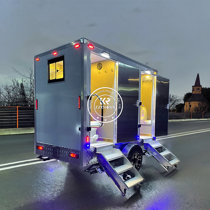 Portable Prefab Rent Outdoor Restroom Trailer Mobile Toilet Portable Restroom Shower Toilet Trailer for Sale