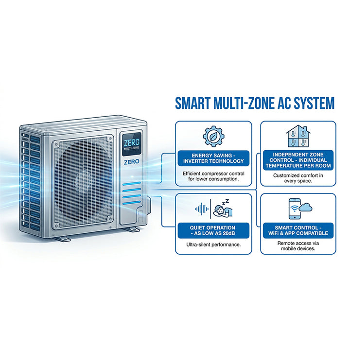 R32 18000btu 27000btu 35000btu 42000btu Mini Split Heating and Cooling Air Conditioning Smart Multi Zone Split Air Conditioner