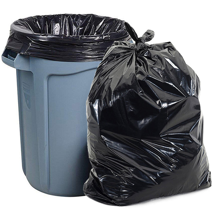 Disposable Recycled Pe Poly Big Heavy Duty Garden 30 40 Micron Black Hdpe Plastic Bin Liner Rubbish Refuse Garbage Trash Bags