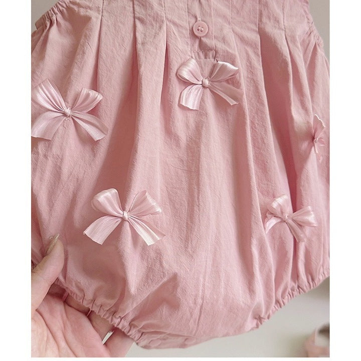 Little Princess Wind Girl Baby Triangle Romper Baby Bag Fanny Coat Newborn Children Onesie Summer Thin Sleeveless Romper