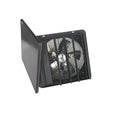 China Manufacturer Vent Goods Super Air15V Brushless Solar Wall Mount Kitchen and Bathroom Exhaust Fan DC Motor