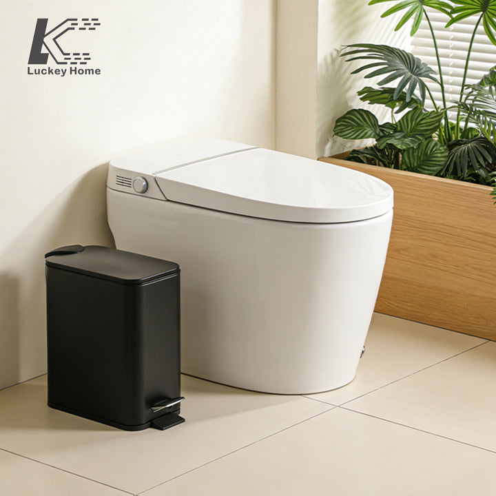 5L 10L Rectangular Trash Can for Bathroom Toilet Narrow Slim Bin with Plastic Inner Bucket