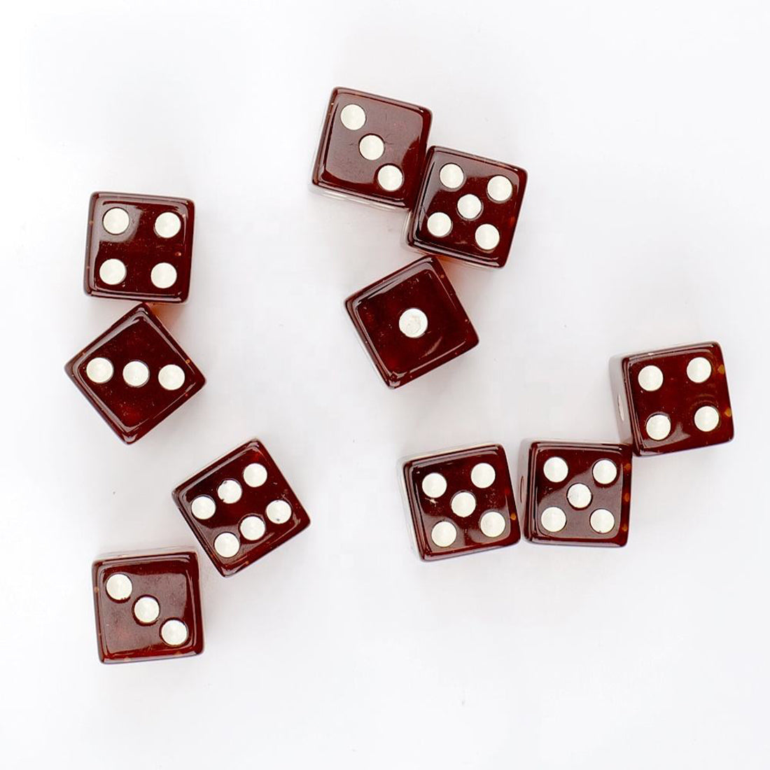 16mm Resin Dice Transparent Color Dice Set D6 Customized Acrylic Plastic Dice Game
