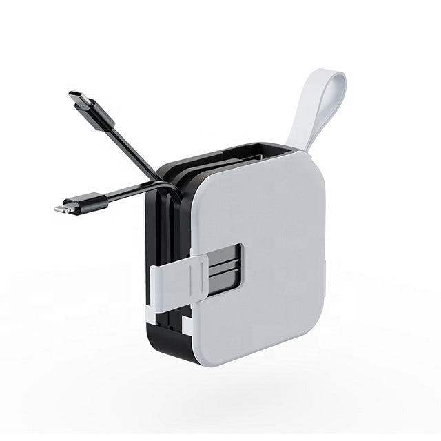 5 in 1 Powerbank 10000mah Portable Wireless Power Bank With Built in Cable Power Banks With Phone Holder