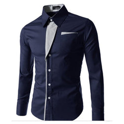 Cheap Solid Color Multi-color Shirt Men Slim Fit Mens Long Sleve Shirts Men's Dress Shirts