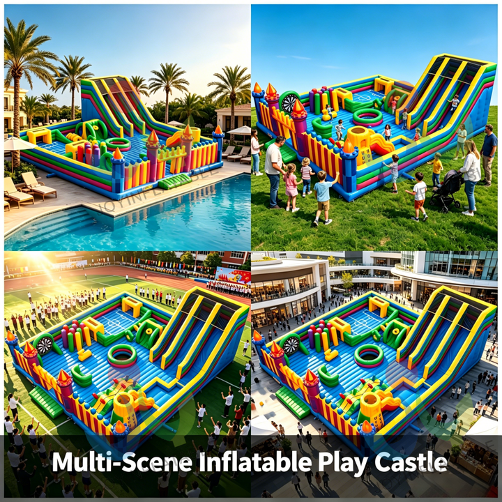 Superior Inflatable Amusement Park Heavy Duty Bounce Bouncy Castle Combo With Fun Games for Outdoor Recreation Commercial Use