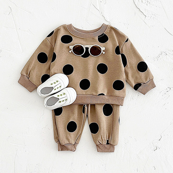 Autumn-Winter Newborn Girl Cotton Jacket & Trousers Set