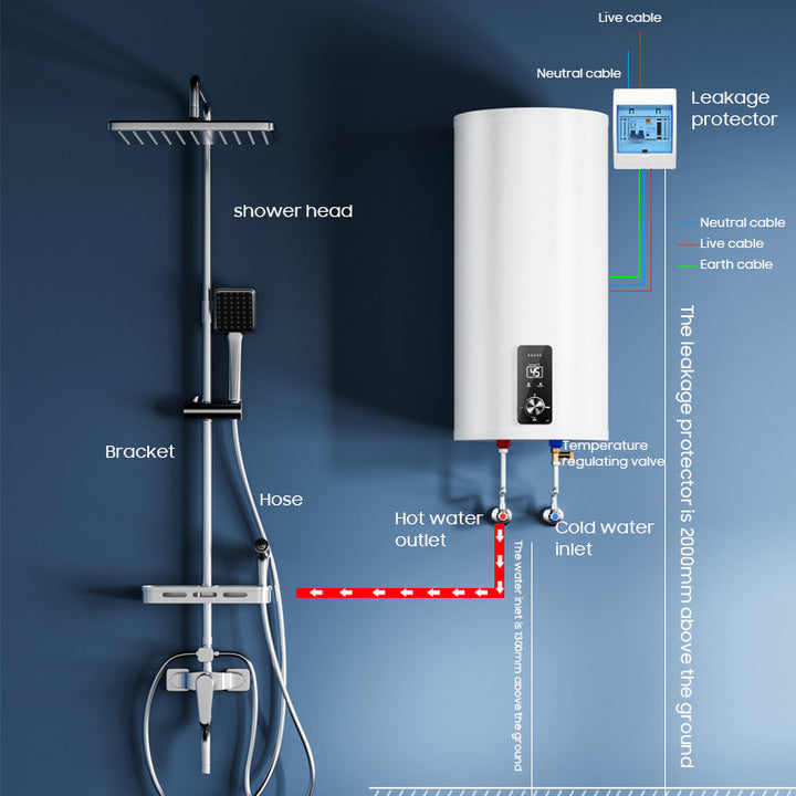 30L 50L 80L 100L Chauffe Eau De Douche Salle De Bain Numérique Electrique Avec Réservoir Hot Electric Water Heater