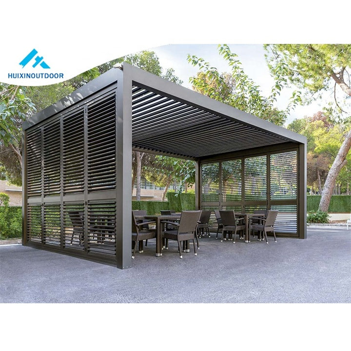 Motorized Adjustable Gazebo Pergola Waterproof Aluminum Bioclimatic Pergola