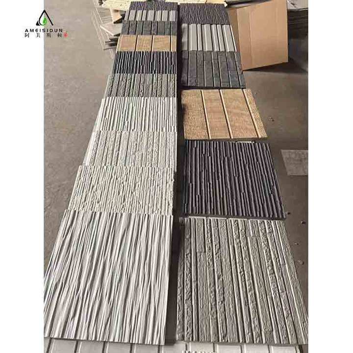 Ameston Modern Outdoor Fiber Cement Board Wood-Grain Surface Wall Siding for Exterior Application