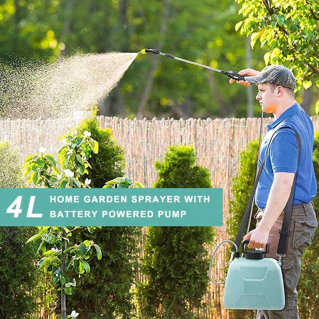 4L Electric Battery Home Garden Sprayer with Battery Powered Pump