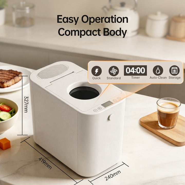 4.5L 650W Electric Household Compost Making Machines Stainless Steel Batch Feed Garbage Disposer with Silencer Technology