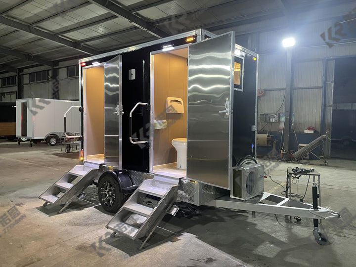 Portable Prefab Rent Outdoor Restroom Trailer Mobile Toilet Portable Restroom Shower Toilet Trailer for Sale