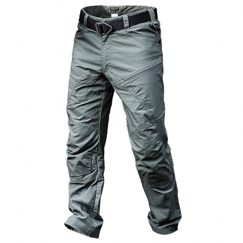 New fashion men waterproof pockets long pants Solid color outdoor sports mens casual trousers pants
