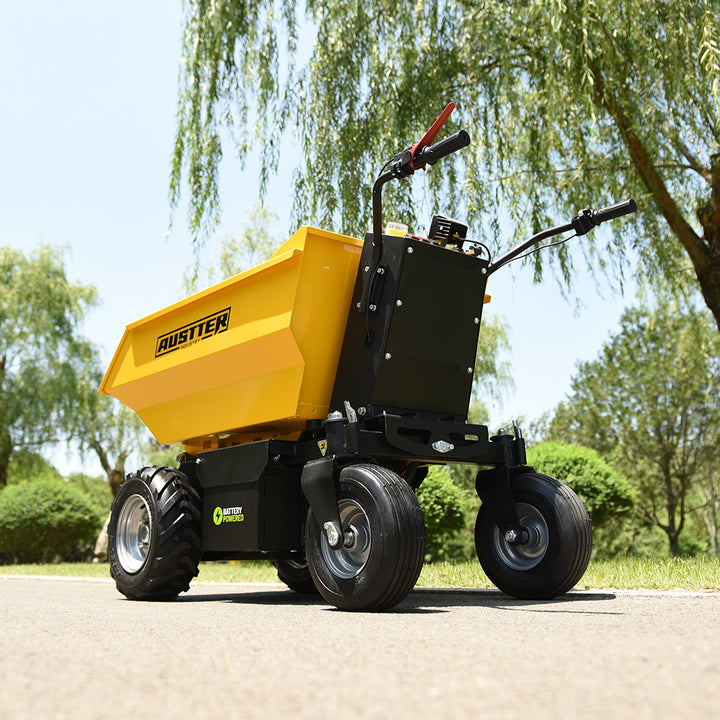 AUSTTER 500KG Hydraulic Site Small Truck Loader Mini Electric Power Wheel Barrow Dumper Wheelbarrow