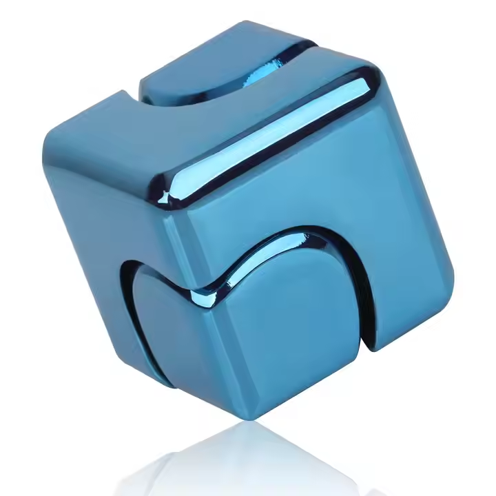 High-Speed Metal Square Anti-Stress Spinner Decompression Fidget Rotating Finger Cube Unisex Gift Item