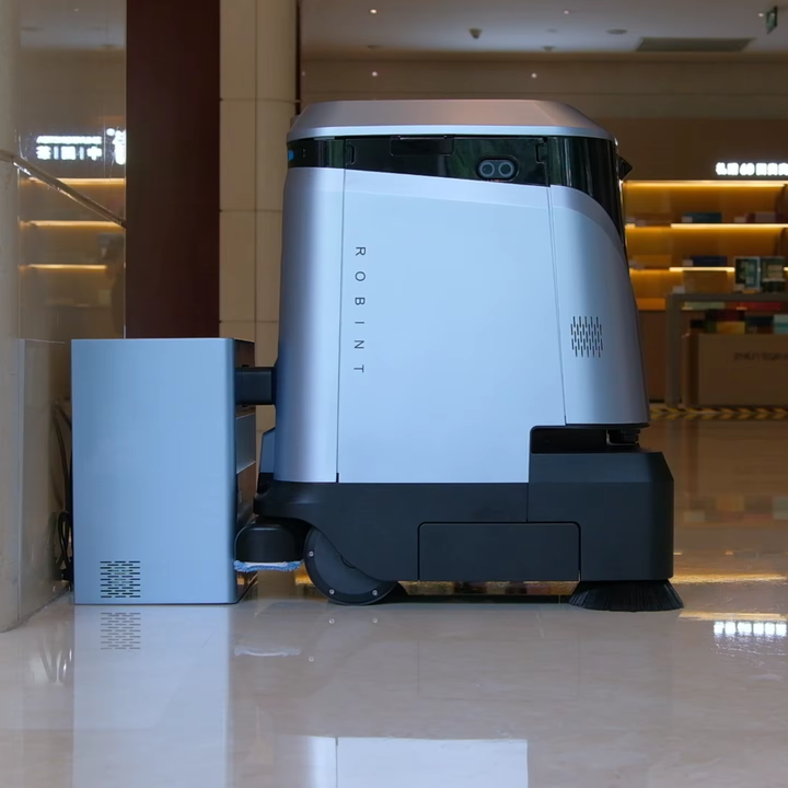2025 Manufacturer's Intelligent Commercial Cleaning Robot Floor Scrubber Vacuum Sweeper for Shopping Malls Offices Warehouses
