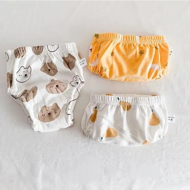 Absorption Toddler Potty Training Underwear 100% Cotton Toilet Training Pants Leakproof Reusable Toddler Panties Pee Pants