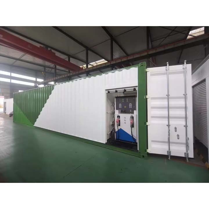 Skid Mobile Filling Station Container Petrol Station Fuel Tank With Dispenser 10-40cbm