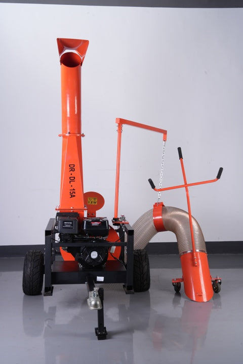 DR-LV-15A Litter Vacuum 20cm Hose Diameter Debris Loader Farm Garden Use 15HP Petrol Engine Leaves Leaf Vacuum