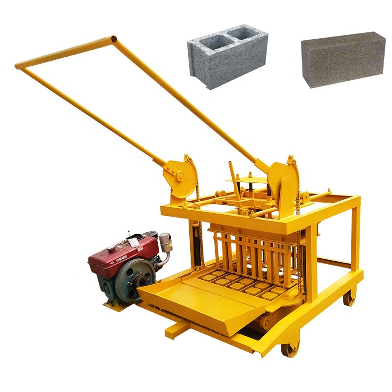 egg layer small manual diesel interlocking hollow concrete cement block laying machine price for paver brick making machine
