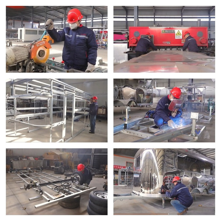 Modern Chinese Design 3-Stall Galvanized Sheet Eco-Friendly Portable Toilet Trailer Durable Outdoor