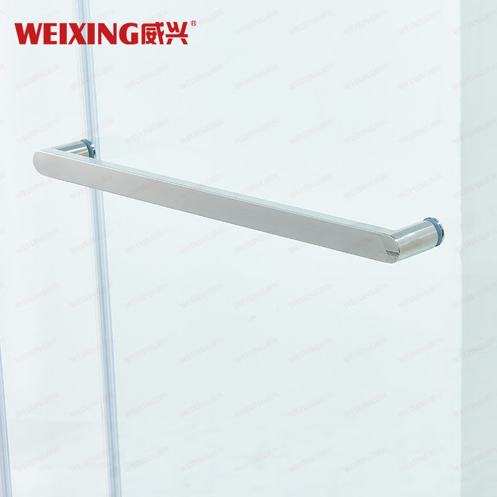 Weixing Good Price Bathroom Tempered Glass 304 Stainless Steel Double Sliding Frameless Rectangle Shower Room