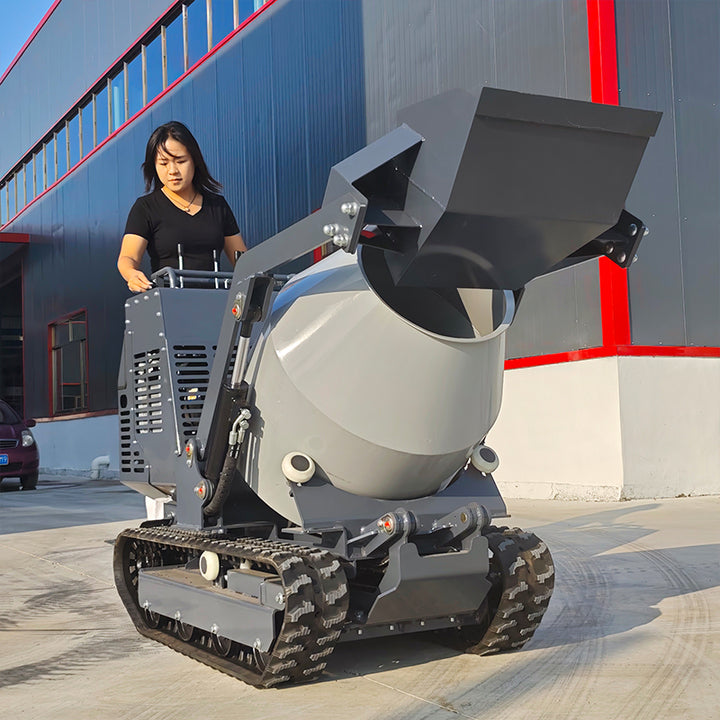 High Efficiency Energy Saving Mini Crawler Concrete Mixer Truck Compact Crawler Type Cement Mixer Truck With Low Consumption
