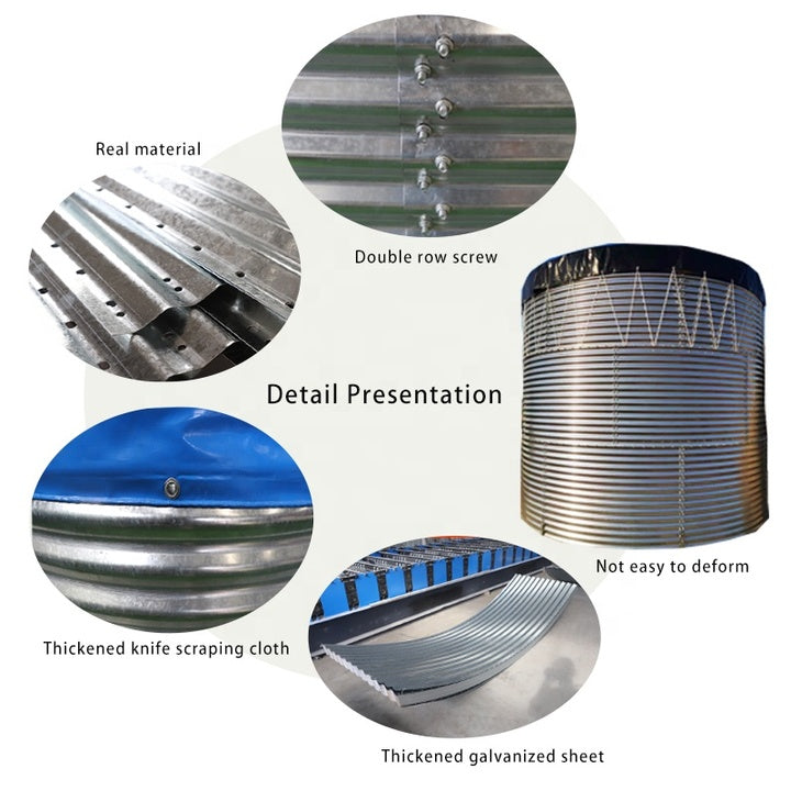 Cheap Corrugated Water Tank Irrigation System for Farms Arid Hill 100000 Liter Water Tank Factory Stock