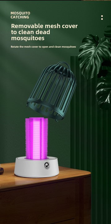 Electric LED Killer Bug Zapper Racket Portable Outdoor & Indoor Mosquito & Fly Trap Battery Included IP33 Rated PURPLE Light