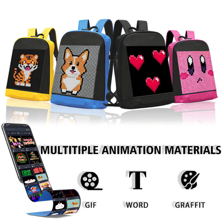 Full Color App Control Led Sports Bag Promotion LED Backpack Dynamic LED Screen Display 3D Backpack Smart Led Backpack