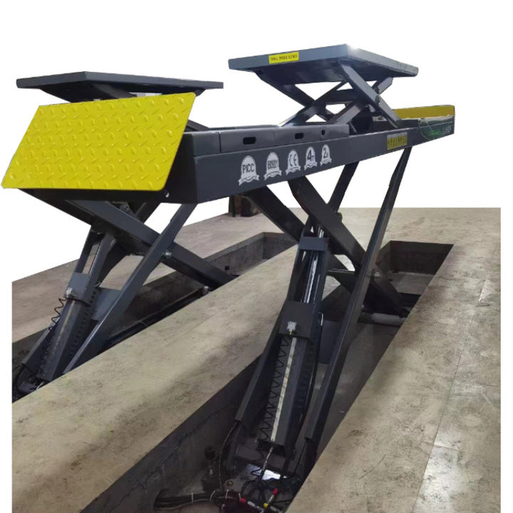 CE Approved Scissor Design Double Cylinder Hydraulic Car Lift 220V/380V Car Repair Center-Mage Brand 12 Months Warranty Model