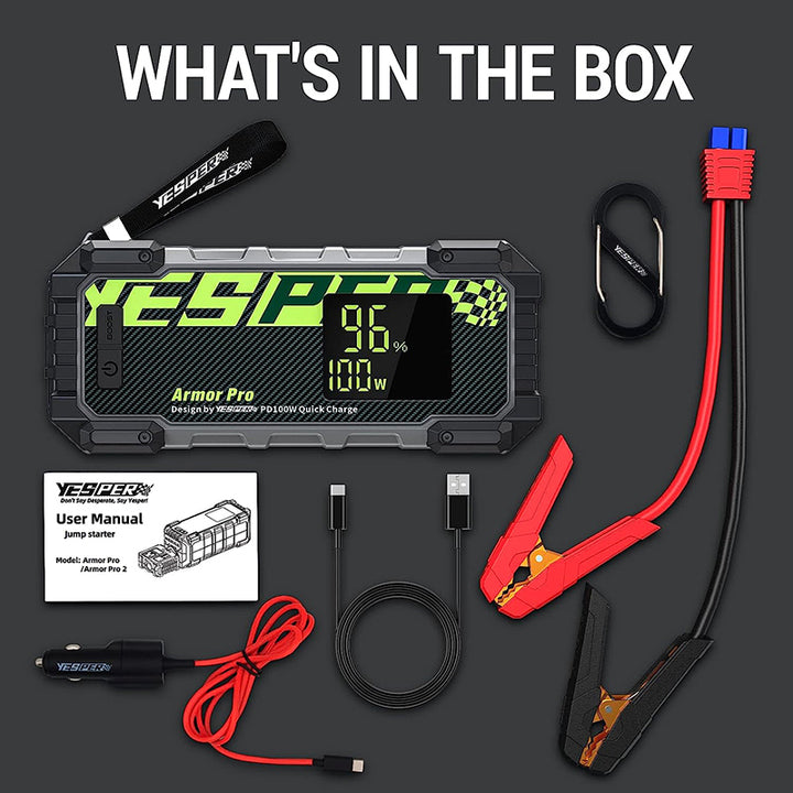 Yesper Good Quality Wireless Power Bank 240W 66666mAh Portable Power Bank with Jump Starter for Car Refrigerator