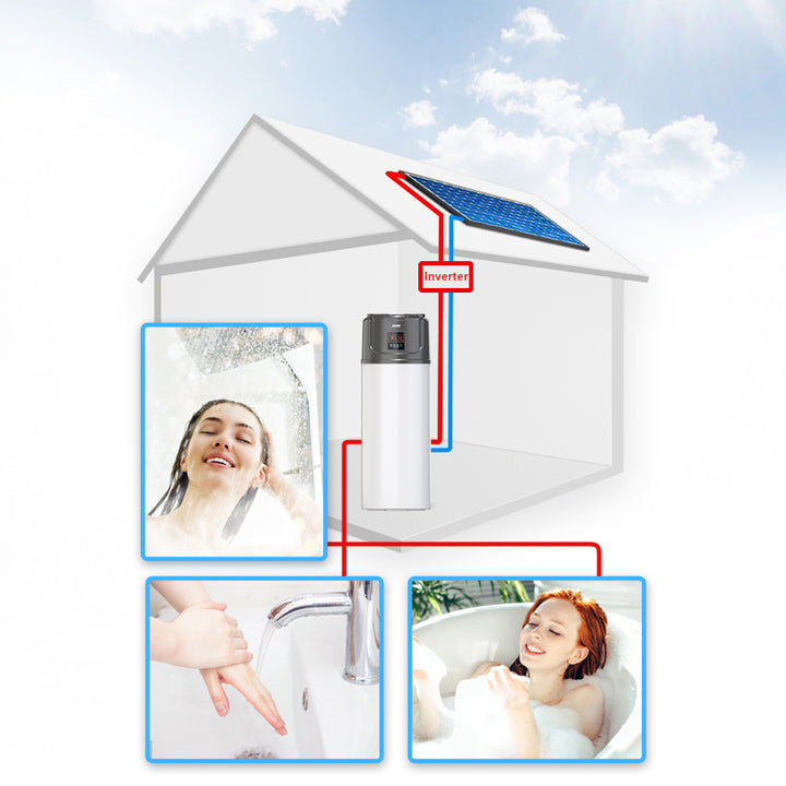 JNOD 200L Hot Water Tank Heat Pump Air Water All in One Heat Pump for Domestic Hot Water