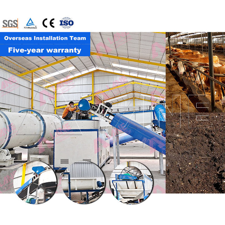 LANE Automated Poultry Farm Waste Recycling System Goose Manure Composting Organic Fertilizer Production Line