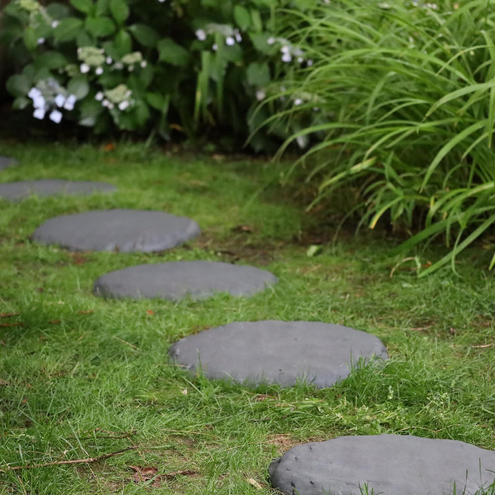 round Plastic Stepping Tile with Stone Effect for Garden Ornaments