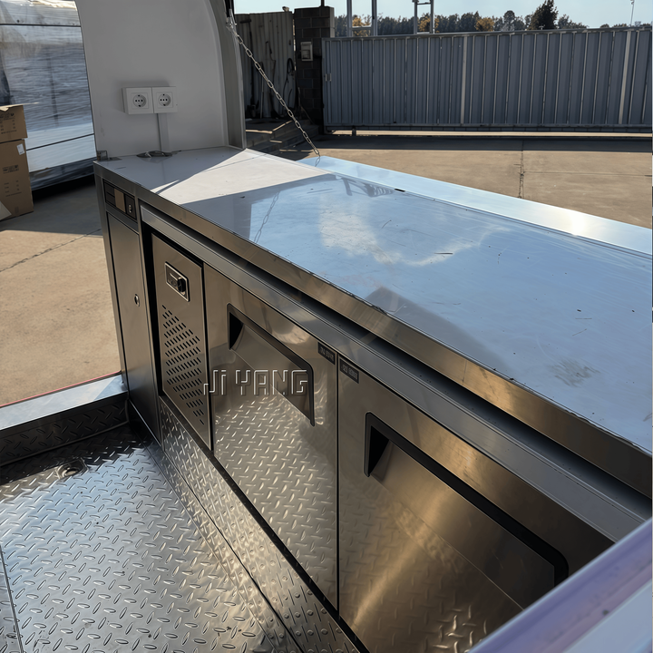 Customizable Mini Outdoor Service Cart Towable Mobile Food Truck for Coffee & Ice Cream Catering Full Kitchen Equipment Included