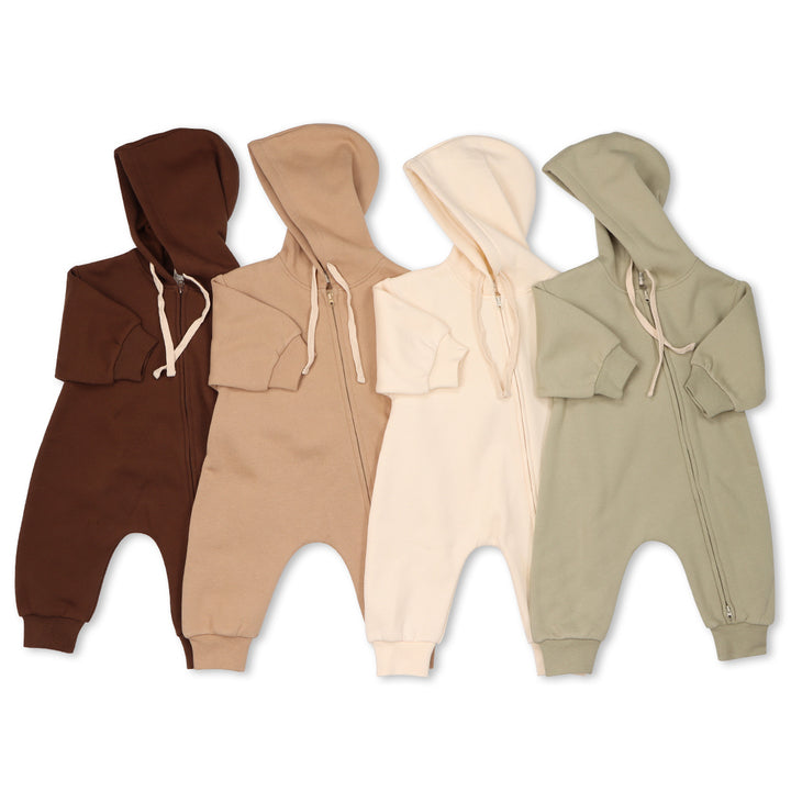 PETELULU Custom Sample Baby Hoodies Sweatshirt Cotton Rompers Winter Baby Clothes Zipper Children Hoodie Set