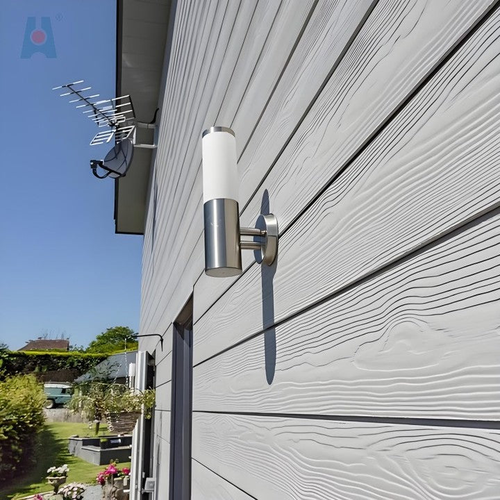 High Strength 8mm Thickness Fireproof Outdoor Facade Decorative Wood Grain Fiber Cement Siding Wall Board Panel