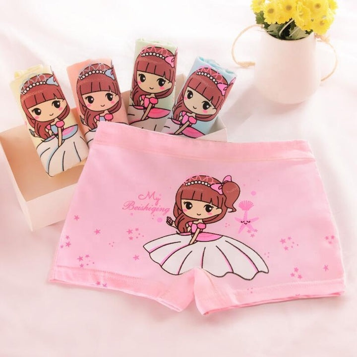Factory Colorful Breathable Children's Cotton Underwear Panties Girls Kids Baby Doll Underwear