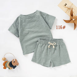 Wholesale 100% Organic Cotton Baby Clothing Set, Summer Baby Set, Baby Summer Clothes