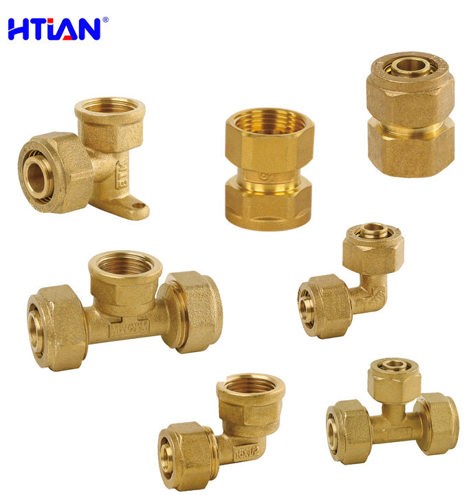 PEX Fittings Such As Three-way Elbows Joints and Various Other Accessories for PEX Pipes