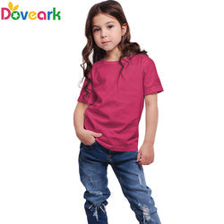 Custom Logo T-shirt Boy 100% Premium Cotton T-shirts Plain Tshirts Blank Baby Girl Kids Short Sleeve t shirt Boy Kids Tee