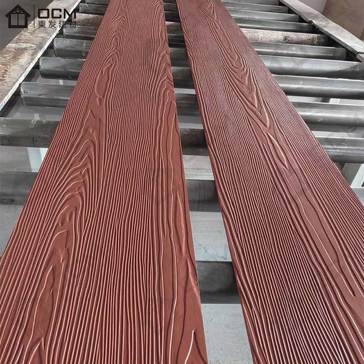 UKCA Certified 8mm Wood Grain Fibre Cement Weatherboard Cladding Pre Painted in Factory with Click System Exterior Wall Siding