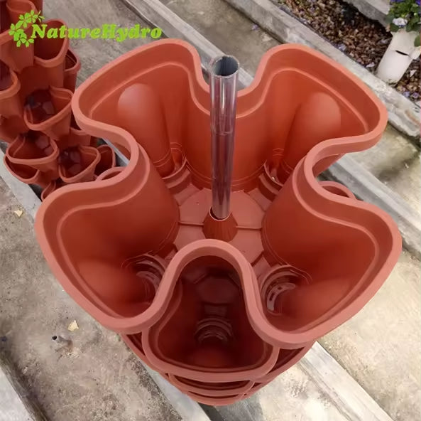 Strawberry Grow Pots Vertical Stackable Stacking Pots Plastic Planter Towers for Sale