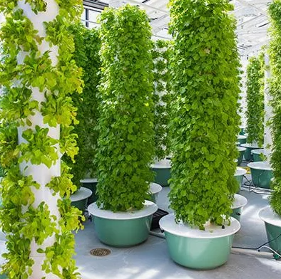 5-12 Tiers Vertical Farming Hydroponic Tower for Vegetables Flowers Aeroponics Tower with Grow Light Growing Hydroponics System