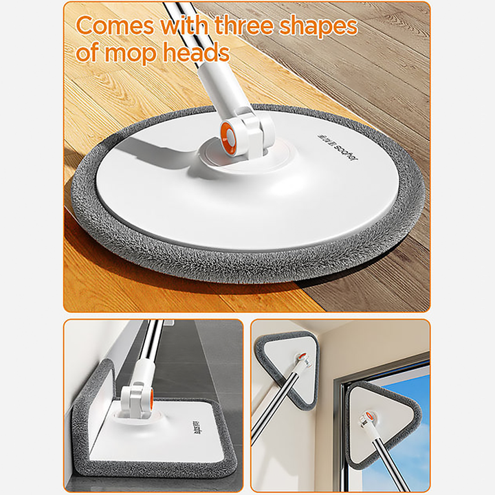 Joybos 2024 Clean Dirty Separation 360 Spin Mop Bucket Set and Wringer with Three Types Mop Heads Mops Clean Floor